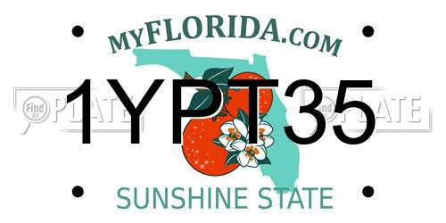 1YPT35 Florida License Plate