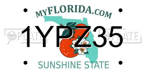 1YPZ35 Florida License Plate