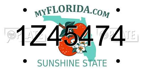 1Z45474 Florida License Plate