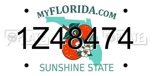 1Z48474 Florida License Plate