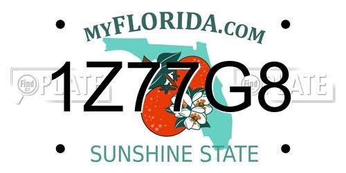 1Z77G8 Florida License Plate