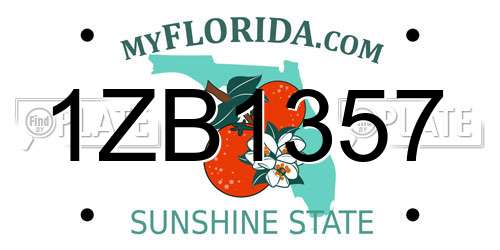 1ZB1357 Florida License Plate