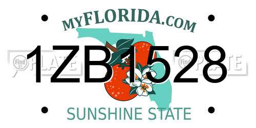 1ZB1528 Florida License Plate