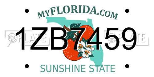 1ZB7459 Florida License Plate