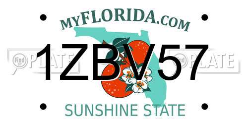 1ZBV57 Florida License Plate