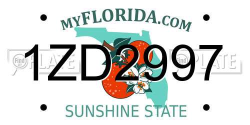 1ZD2997 Florida License Plate