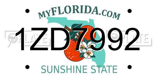 1ZD7992 Florida License Plate