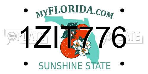 1ZIT776 Florida License Plate