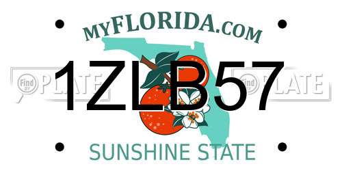 1ZLB57 Florida License Plate