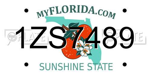 1ZS7489 Florida License Plate