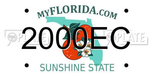 2000EC Florida License Plate
