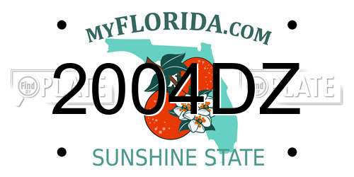 2004DZ Florida License Plate
