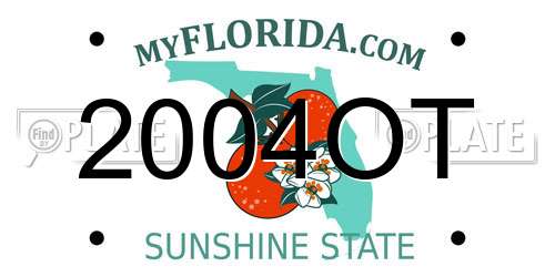 2004OT Florida License Plate