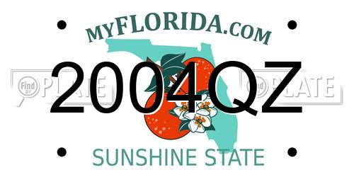 2004QZ Florida License Plate