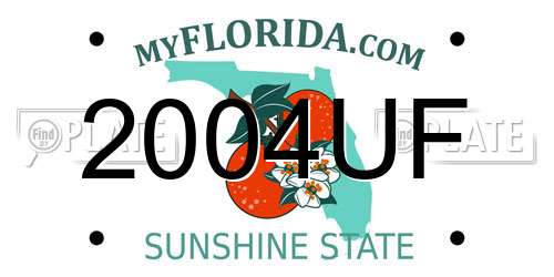 2004UF Florida License Plate