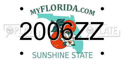 2006ZZ Florida License Plate