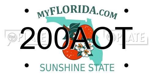 200AOT Florida License Plate
