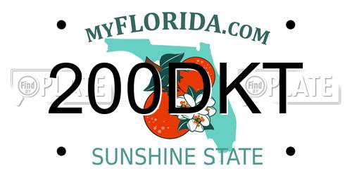 200DKT Florida License Plate