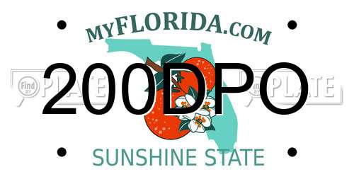200DPO Florida License Plate