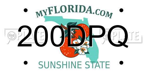 200DPQ Florida License Plate