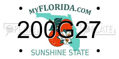 200G27 Florida License Plate