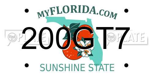 200GT7 Florida License Plate