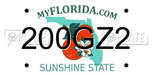 200GZ2 Florida License Plate