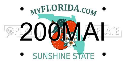 200MAI Florida License Plate