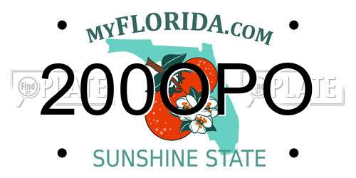 200OPO Florida License Plate