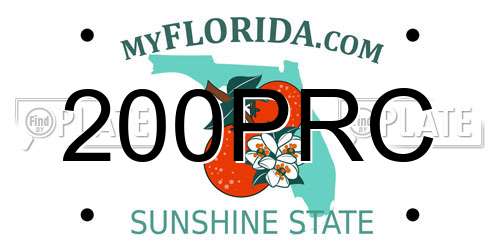 200PRC Florida License Plate