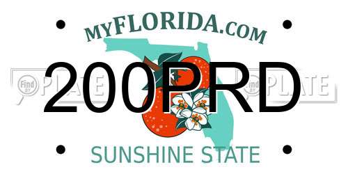 200PRD Florida License Plate