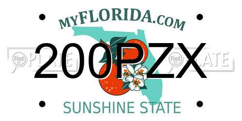 200PZX Florida License Plate