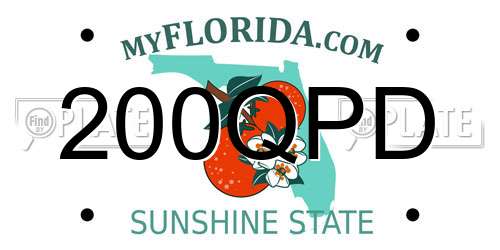 200QPD Florida License Plate