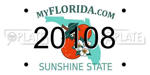 20108 Florida License Plate