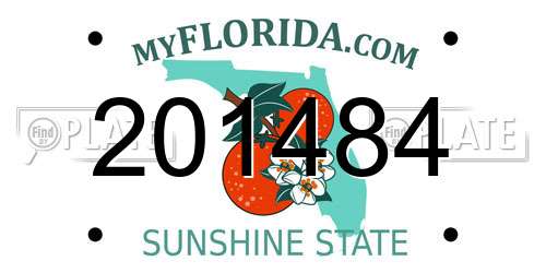 201484 Florida License Plate