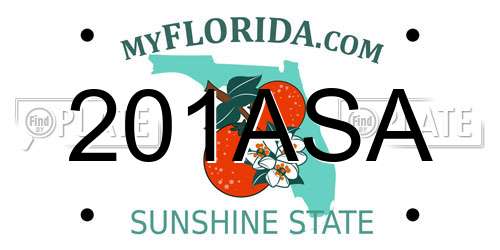 201ASA Florida License Plate