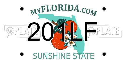 201LF Florida License Plate