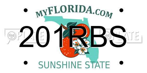 201RBS Florida License Plate