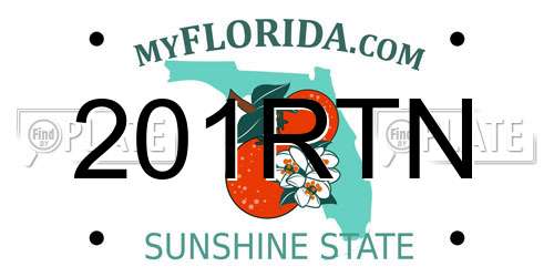 201RTN Florida License Plate