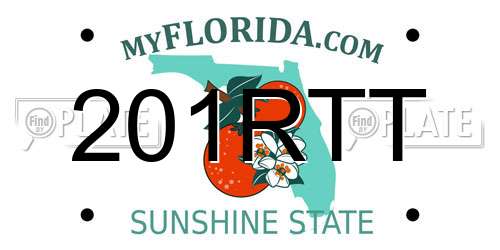 201RTT Florida License Plate