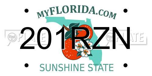 201RZN Florida License Plate