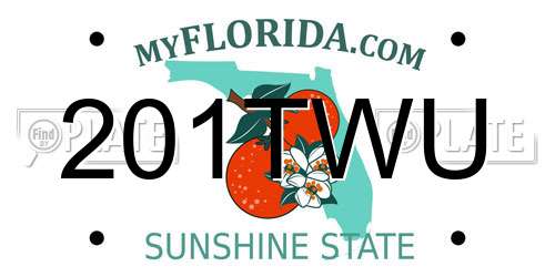 201TWU Florida License Plate