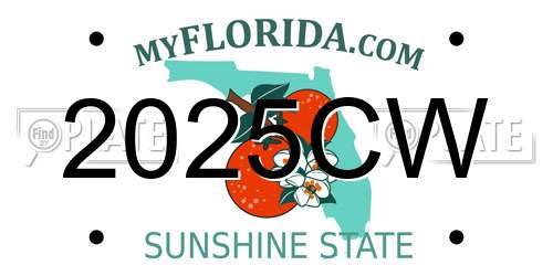 2025CW Florida License Plate