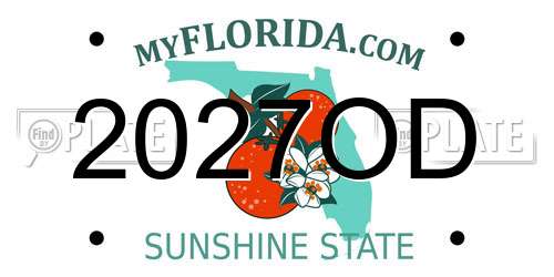 2027OD Florida License Plate