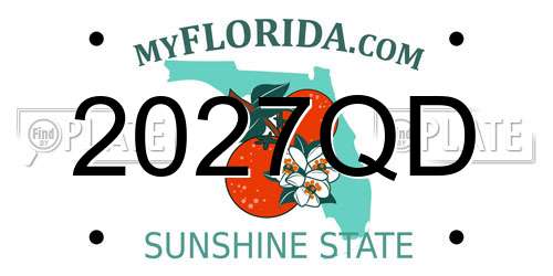 2027QD Florida License Plate