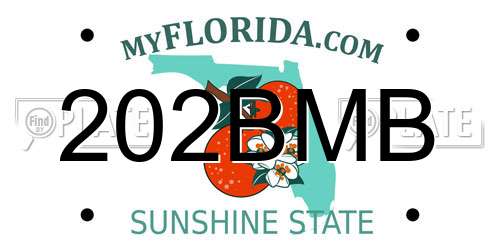 202BMB Florida License Plate