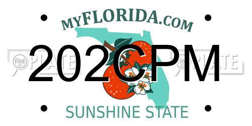 202CPM Florida License Plate