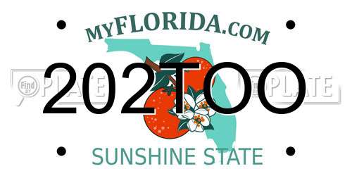 202TOO Florida License Plate