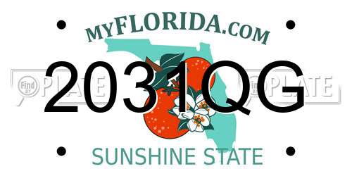2031QG Florida License Plate