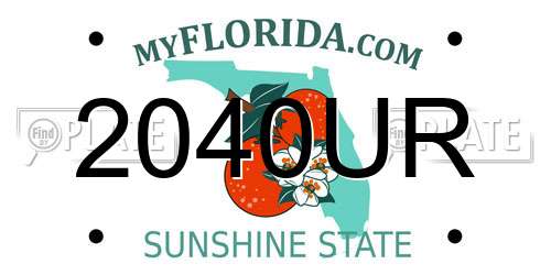 2040UR Florida License Plate